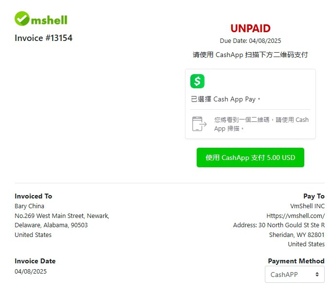VmShell开源代码:WHMCS,CashAPP,Stripe平台支付网关源码,，我们开发了 WHMCS-Stripe-CashApp 支付网关插件